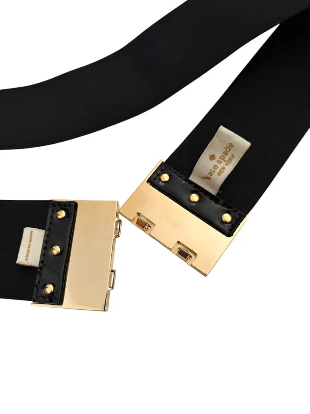 KATE SPADE enamel buckle wide stretch belt S